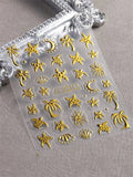 5D Nail Art Stickers – Coconut Tree & Sea Turtle Summer Decals Nail Art Stickers Qme 2pcs