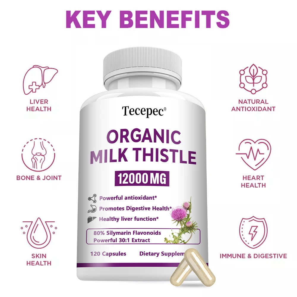 Milk Thistle Extract Capsules – Vegan Herbal Supplement Herbal Supplement Qst