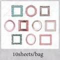Window Frame Hollow Embossed Collage Cards – 10 Sheets Scrapbook Scrapbook Craft Cards Qme 8