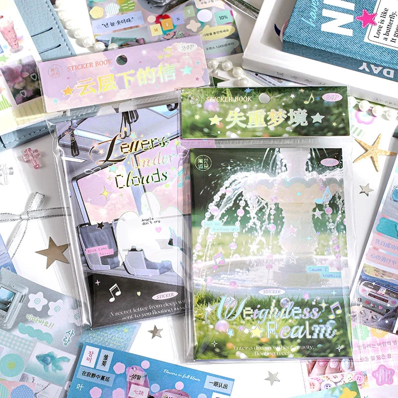 Die Cut Sticker Book | Cartoon Aesthetic Scrapbooking Sheets Die Cut Sticker Book Qme
