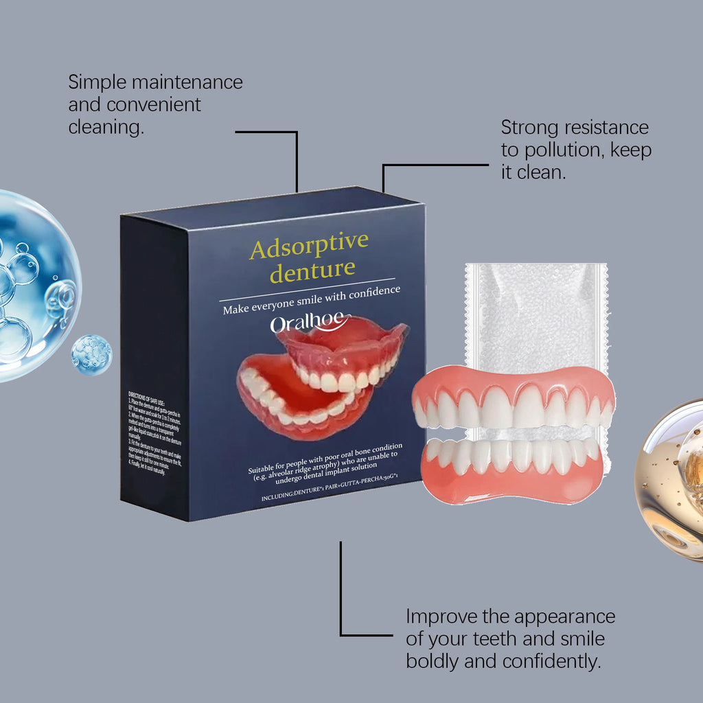 Temporary Cosmetic Dentures Full Set – Moldable Resin Kit Cosmetic Dentures Qst