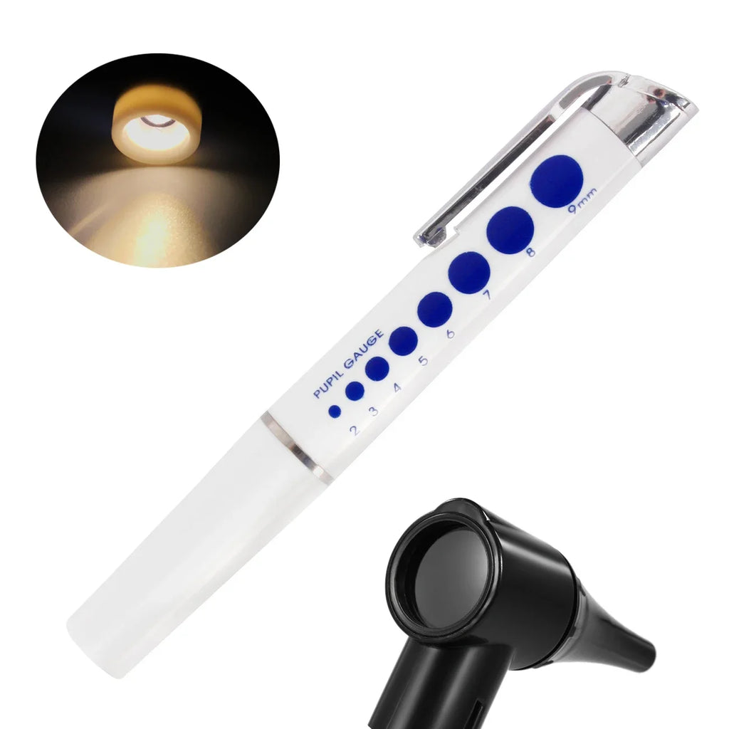 LED Otoscope & Ophthalmoscope Set – 3× Magnification Ear Inspection Diagnostic Otoscope Set Qst