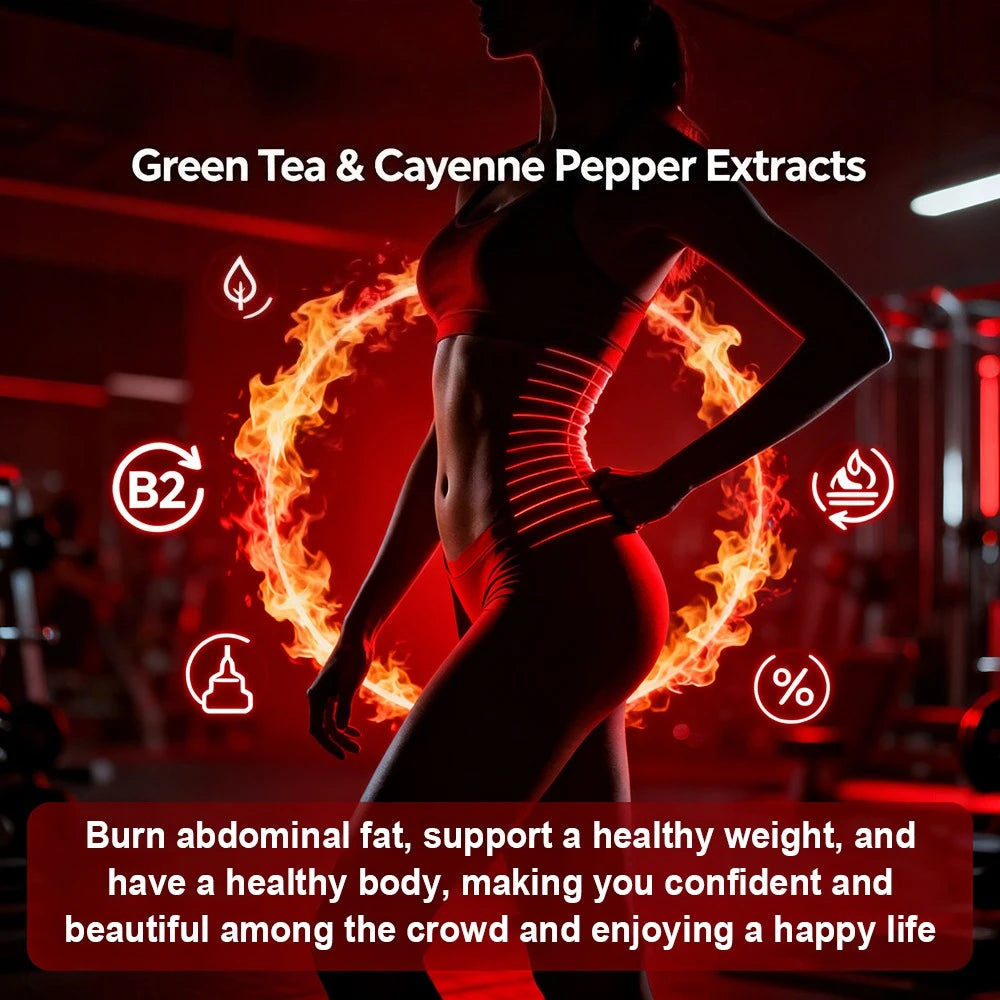 Green Tea Thermogenic Metabolism Booster Capsules | Unisex Thermogenic Supplement Qst