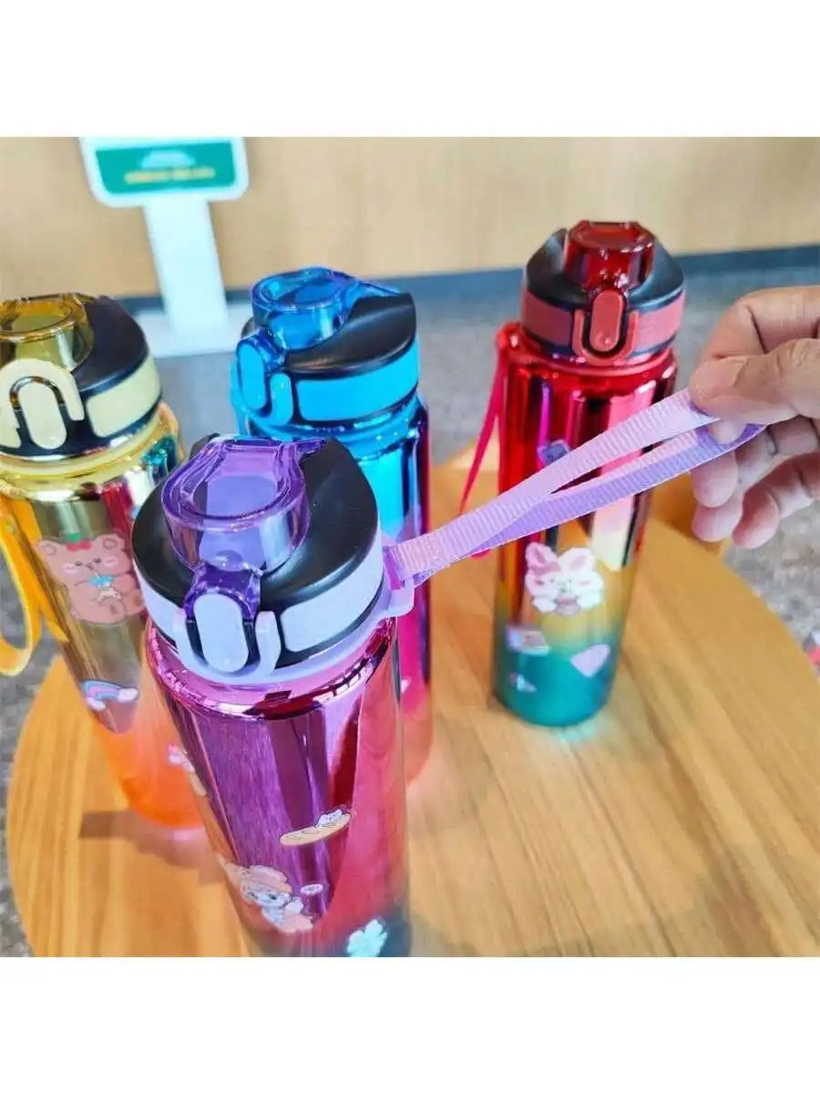 Electroplated Gradient Water Bottle 700ml Sports Flask Sports Water Bottle Qme