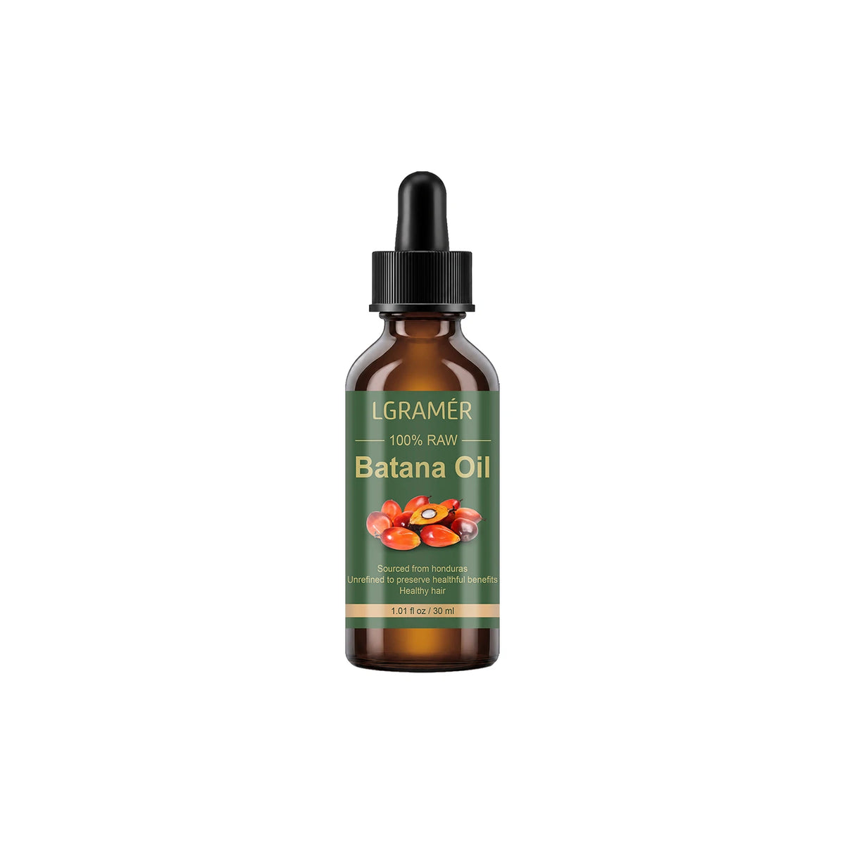 LGRAMER Raw Batana Hair Oil – Deep Nourishing Treatment Hair Treatment Oil Qst 30ml-1pcs