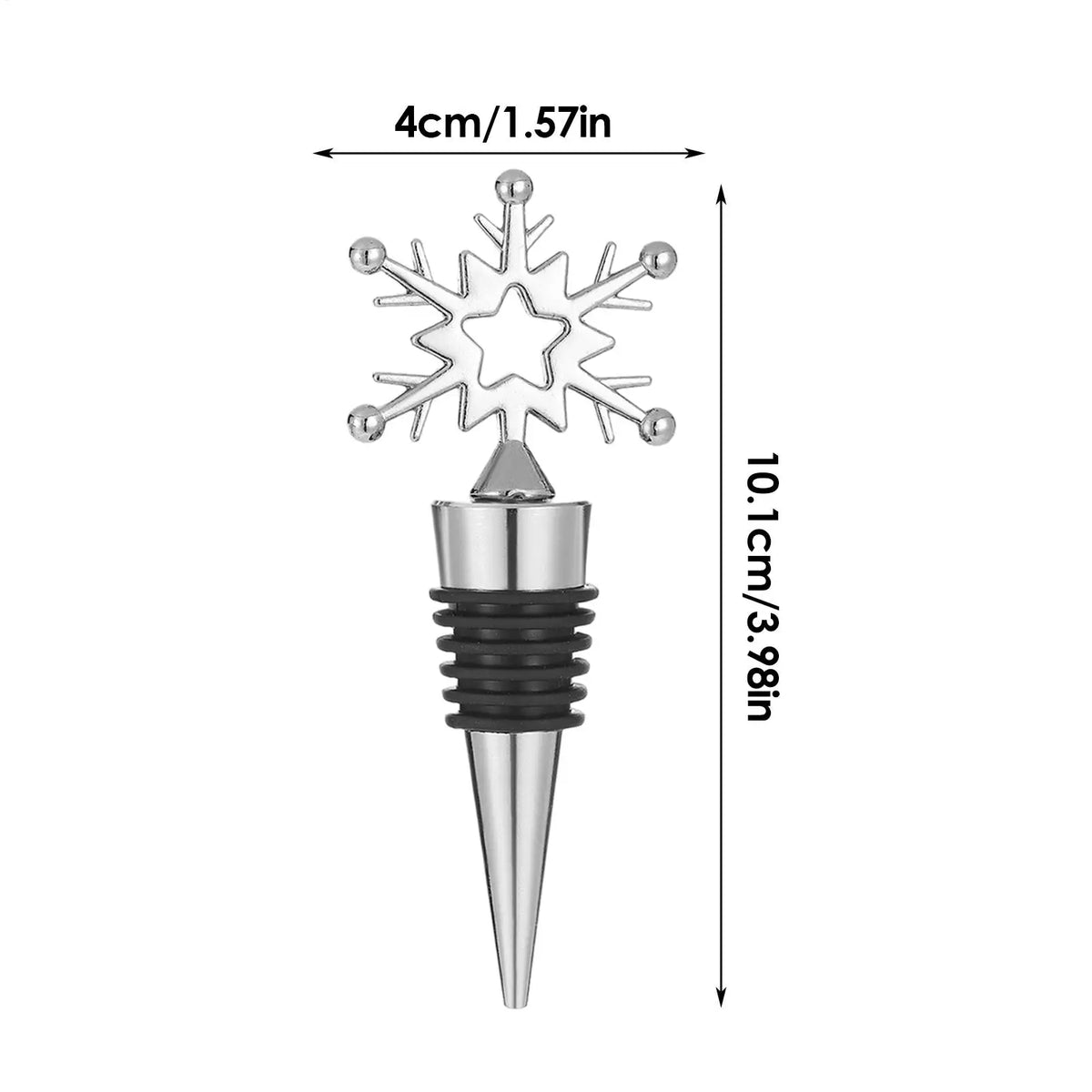 Zinc Alloy Snowflake Wine Stopper – Airtight Christmas Gift Wine Stopper Qme