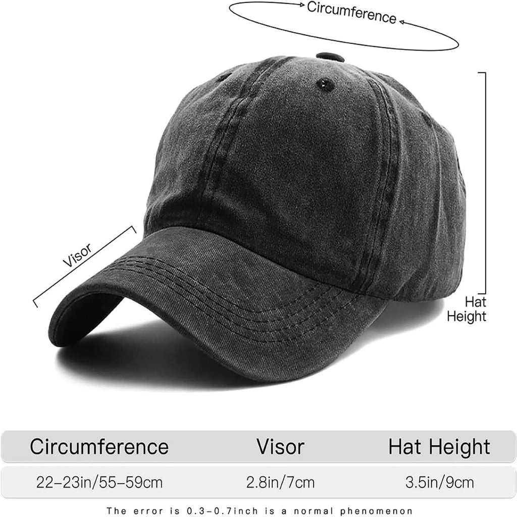 Unisex Vintage Washed Distressed Adjustable Commemorative Hat Vintage Baseball Cap Qme