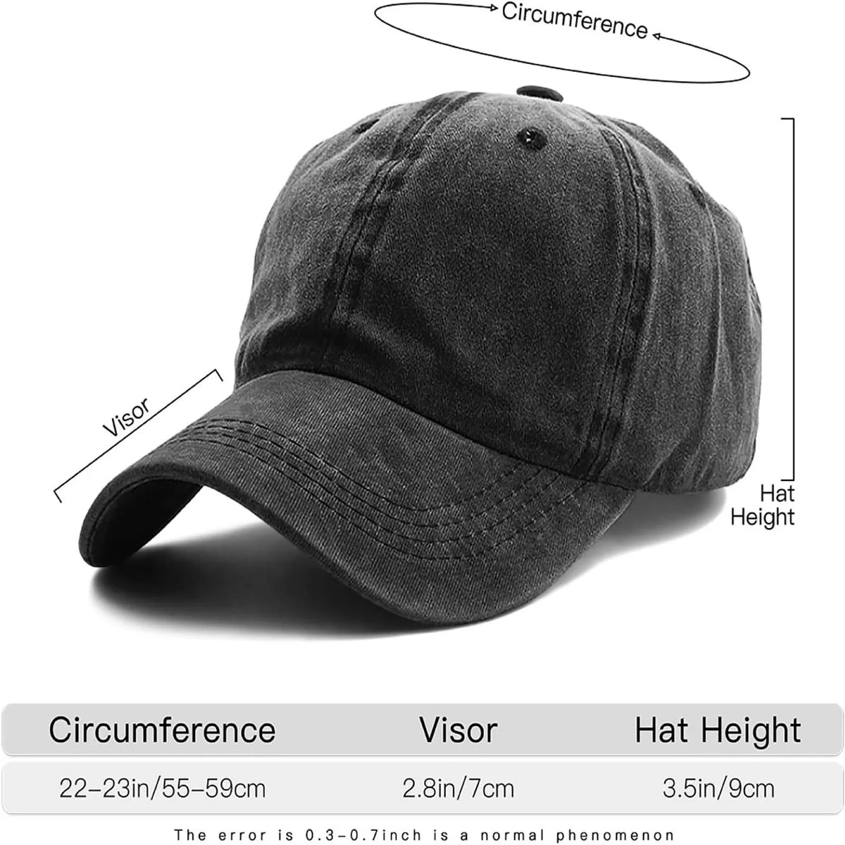 Unisex Vintage Washed Distressed Adjustable Commemorative Hat Vintage Baseball Cap Qme