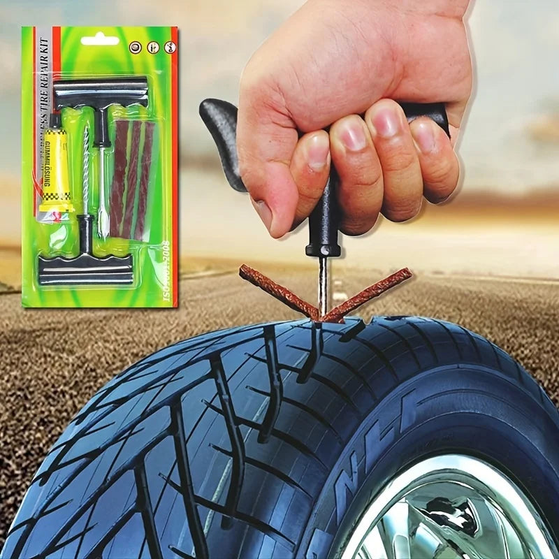 Car & Motorcycle Tire Repair Tool Kit – Emergency Ready Tire Repair Tool Qme