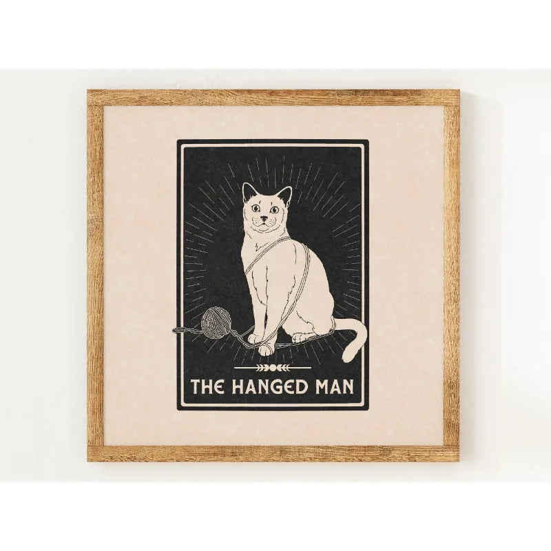 Yin Yang Cats Celestial Canvas Print – Boho Astrology Wall Art Canvas Wall Art Qst