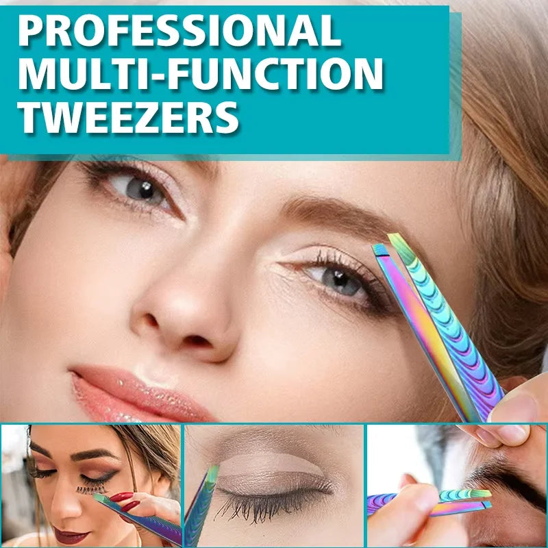 Professional Stainless Steel Eyebrow Tweezers | Salon Precision Eyebrow Tweezers Qme