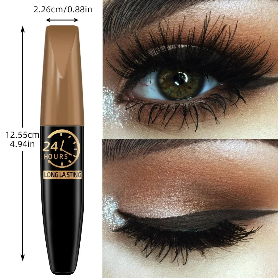 5D Waterproof Silk Fiber Mascara – Lengthening & Volumizing Black Lengthening Mascara Qme
