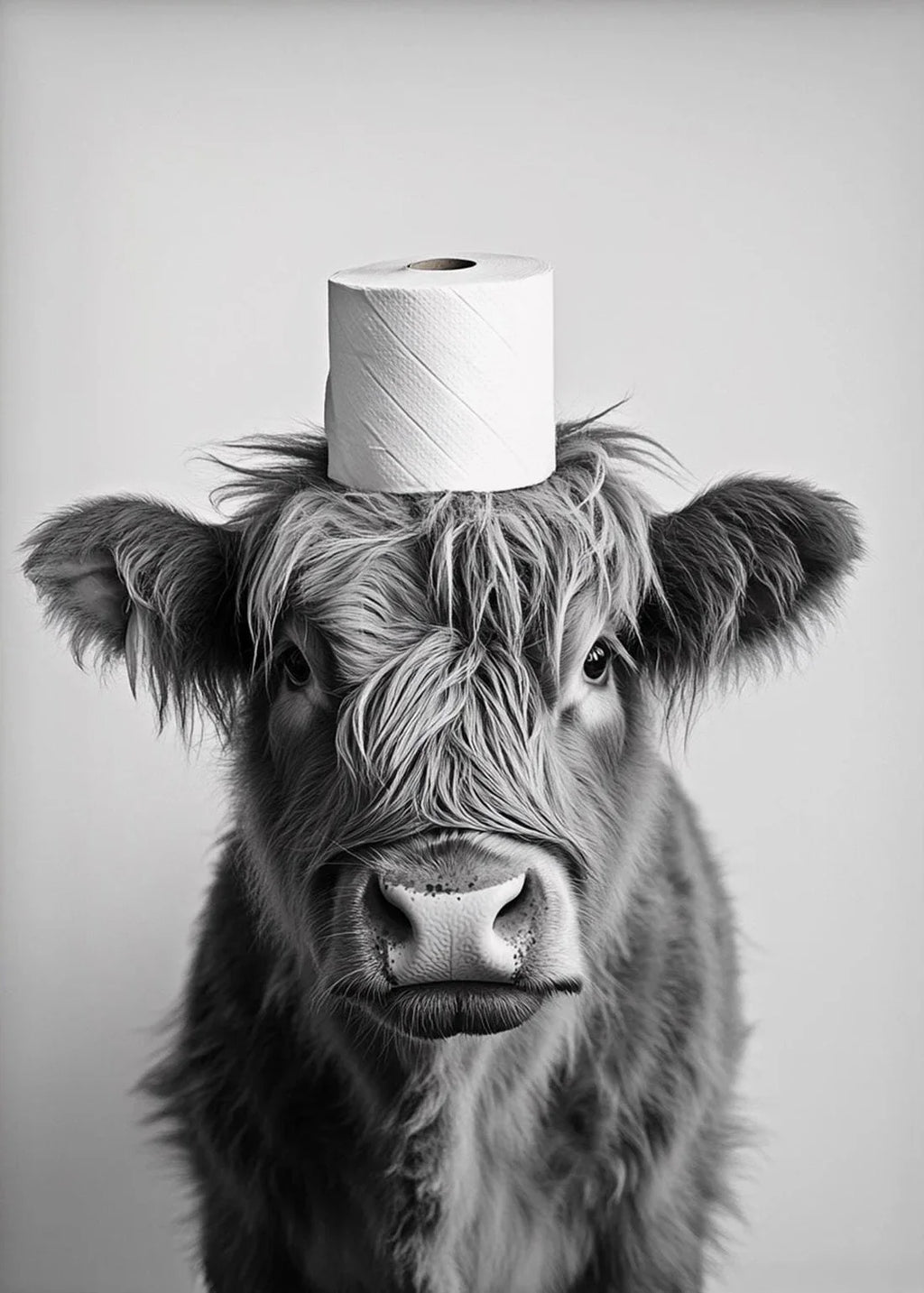 Funny Animal Toilet Paper Canvas Print – Bathroom Wall Art Canvas Wall Art Qst 3 30x40cm Unframed