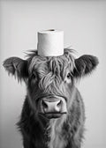 Funny Animal Toilet Paper Canvas Print – Bathroom Wall Art Canvas Wall Art Qst 3 30x40cm Unframed