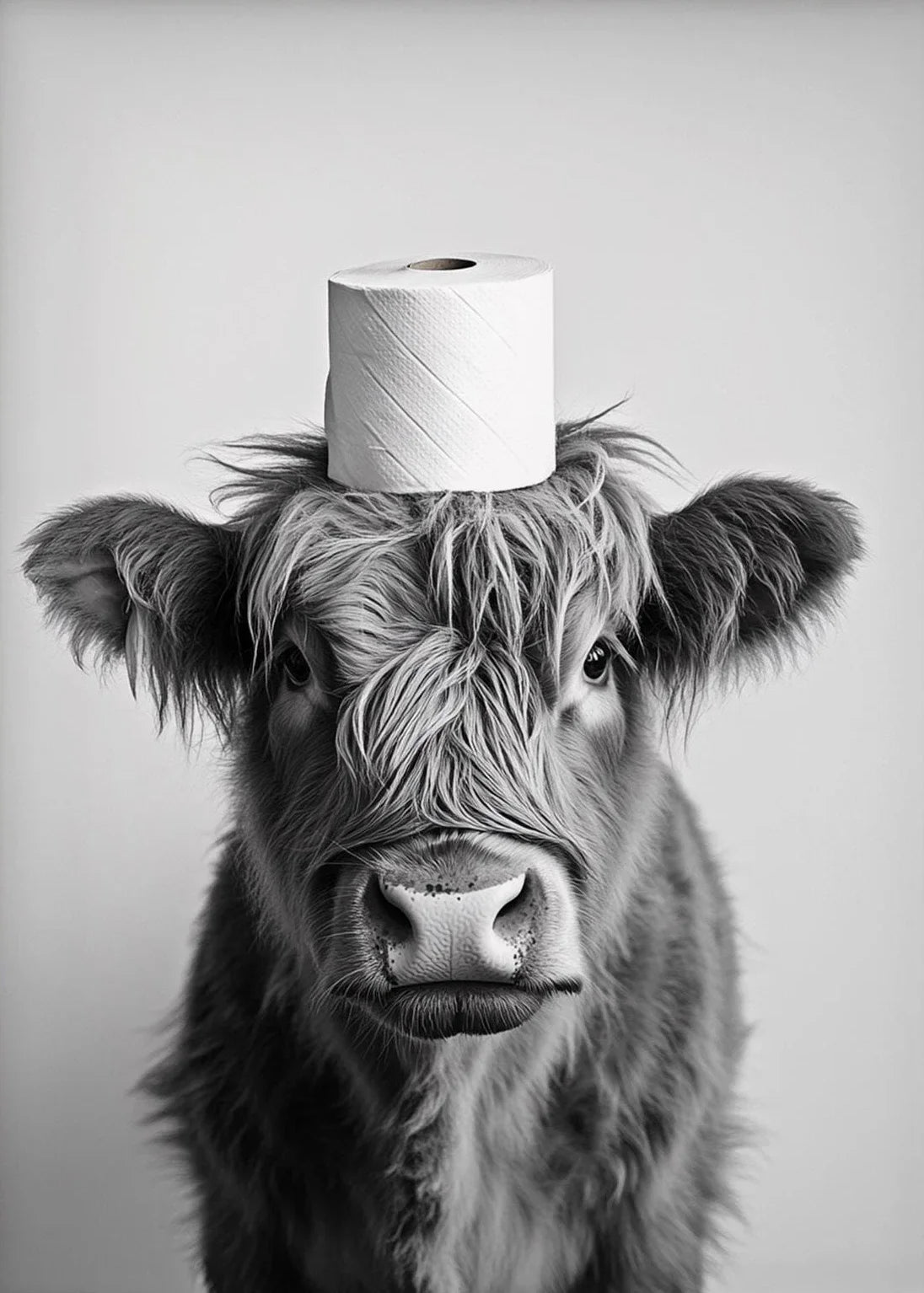 Funny Animal Toilet Paper Canvas Print – Bathroom Wall Art Canvas Wall Art Qst 3 30x40cm Unframed