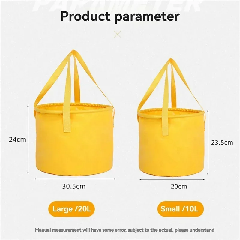 Collapsible 5 Gallon Bucket with Handle | Portable Outdoor Collapsible Outdoor Bucket Qme