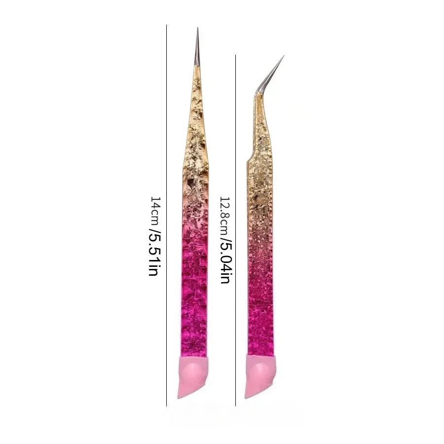 Double Ended Silicone Nail Art Tweezers – Sticker Pressing Tool Nail Art Tweezers Qme