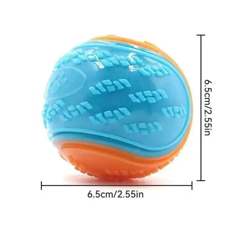 Durable Dog Chew Ball Interactive Pet Toy – Rubber & Fleece Dog Chew Toy Qme