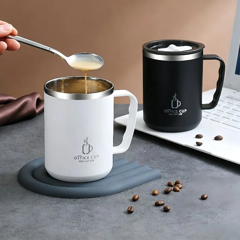 Stainless Steel Double-Wall Insulated Coffee Cup | Leak-Proof Insulated Coffee Mug Qme