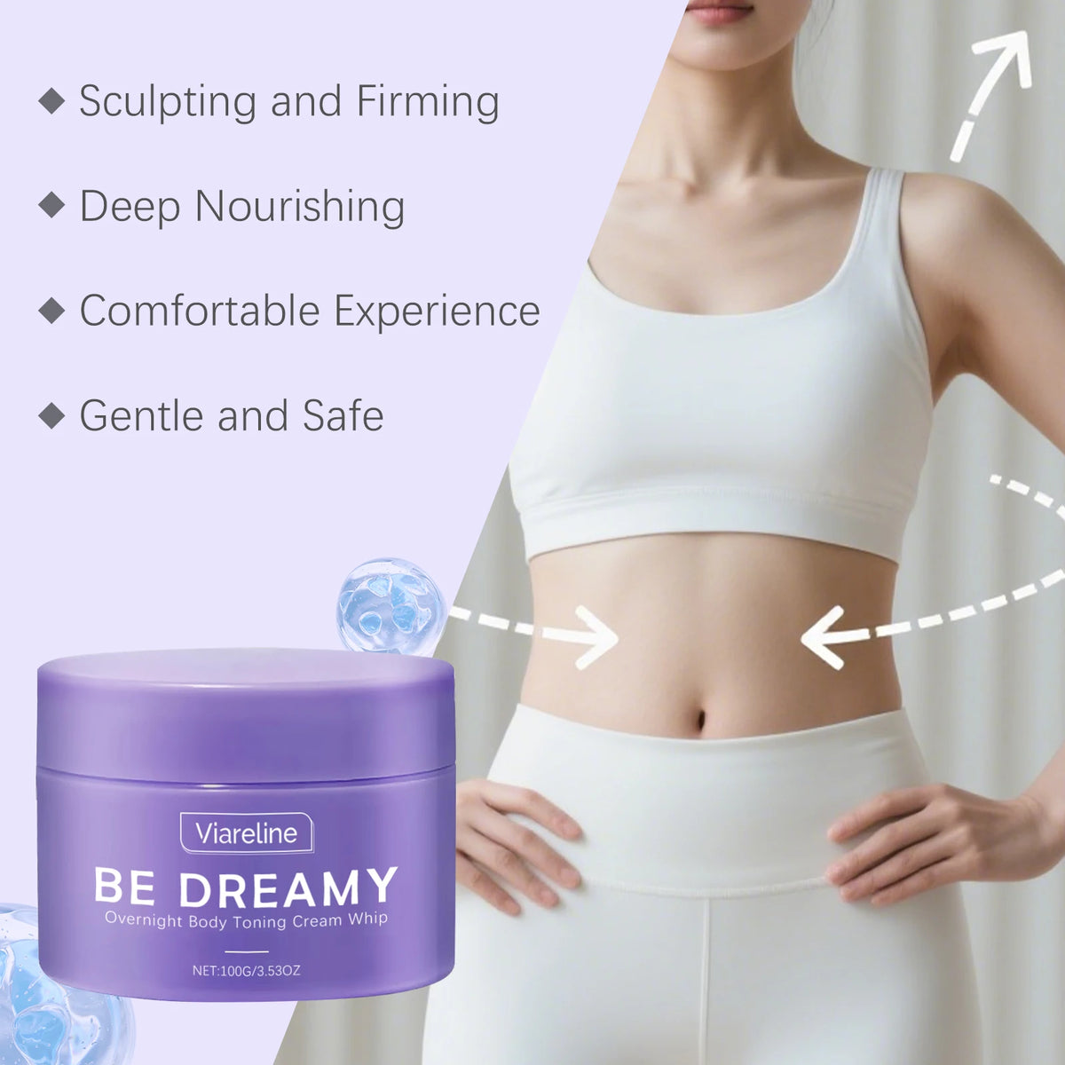 VIARELINE Body Firming Cream – Toning & Nourishing Lotion 100g Body Firming Cream Qst