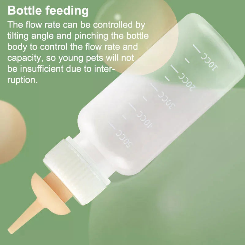 Mini Silicone Nursing Bottle for Newborn Kittens & Small Pets Pet Nursing Bottle Qme