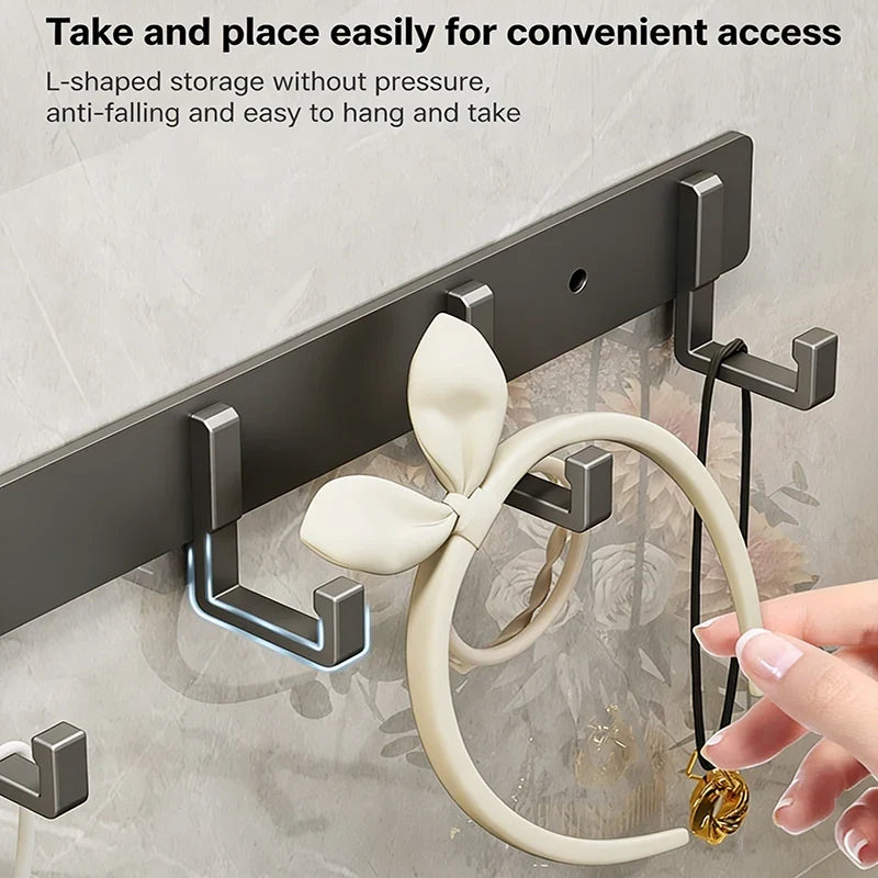Aluminum Alloy Adhesive Wall Hook – No-Drill Gym & Home Adhesive Wall Hook Qme