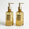 Refillable Gold Soap Dispenser Bottles Set of 2 – 500ml Soap Dispenser Set Qme gold