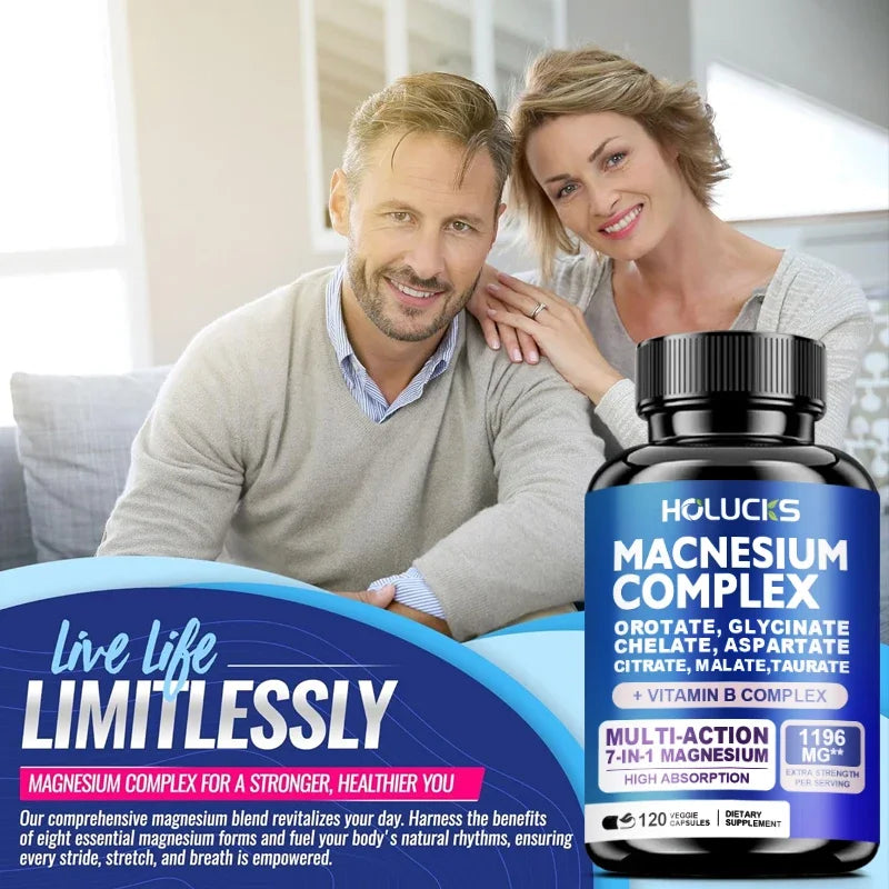 Magnesium Complex 1000mg – Glycinate, Malate, Taurate & Vitamins Magnesium Supplement Qst