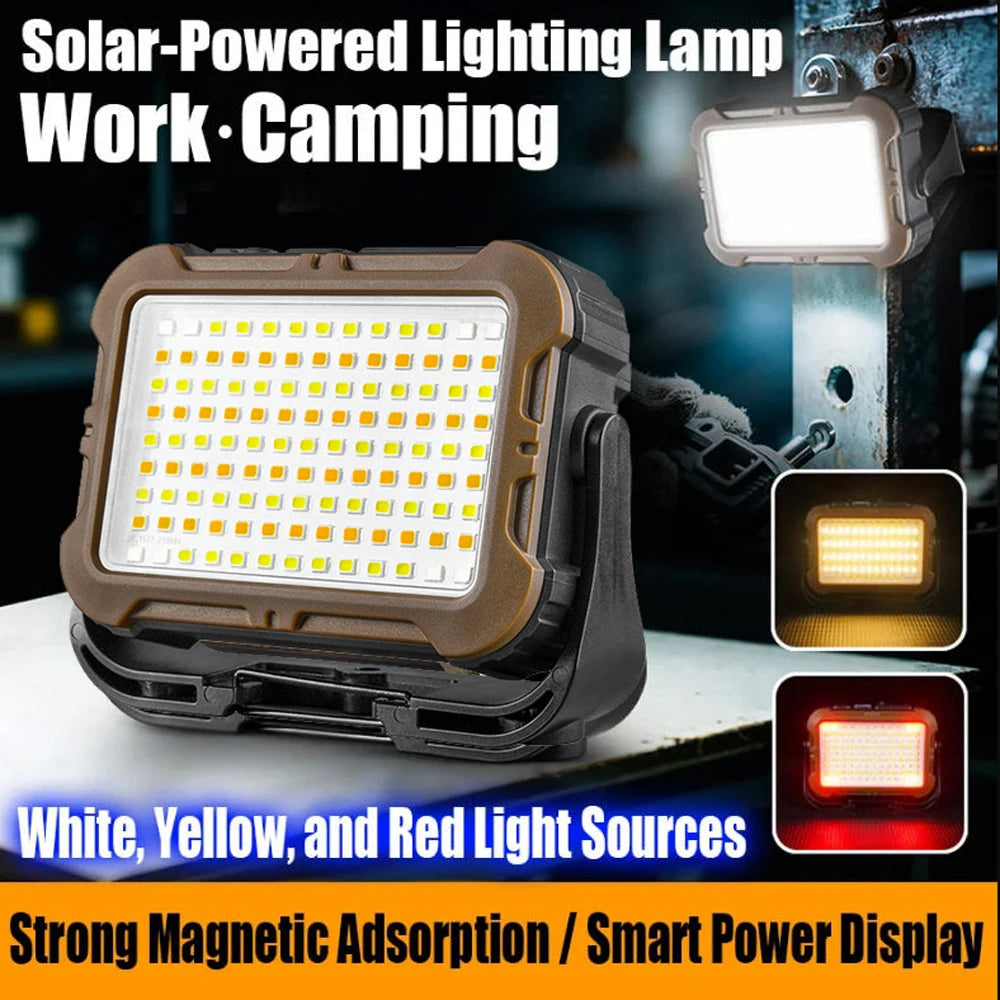 Solar Camping Lantern – Power Bank, Magnetic, Hook, LED Light Solar Camping Lantern Qst