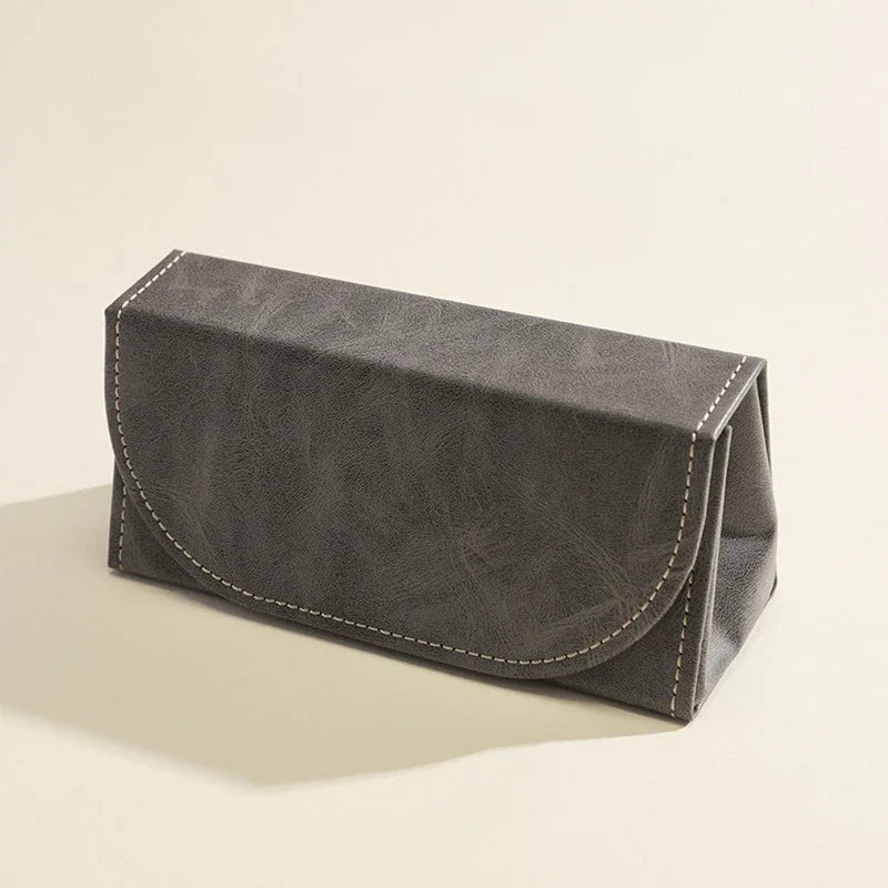 Premium PU Leather Large Capacity Men's Eyeglass Case Eyeglass Case Qme