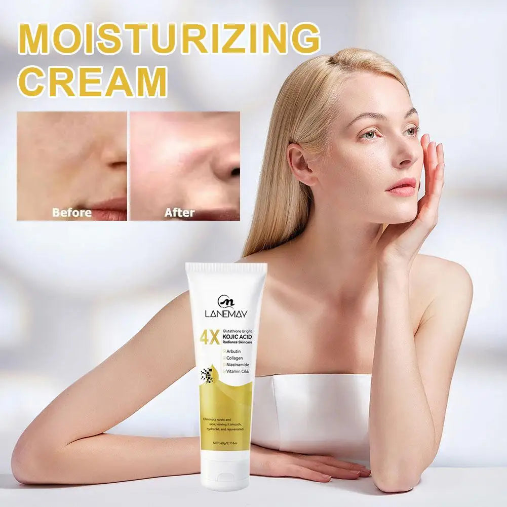4X Glutathione & Kojic Acid Face Cream – Even Skin Tone Brightening Face Cream Qme