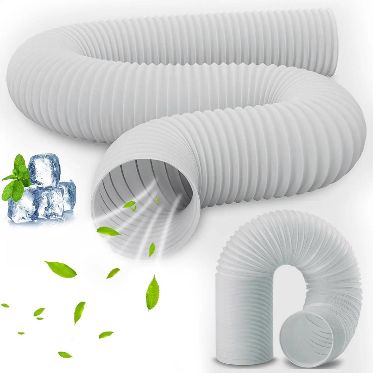 1.5m Portable AC Exhaust Hose Coupler & Vent Duct Adapter AC Exhaust Hose Adapter Qme