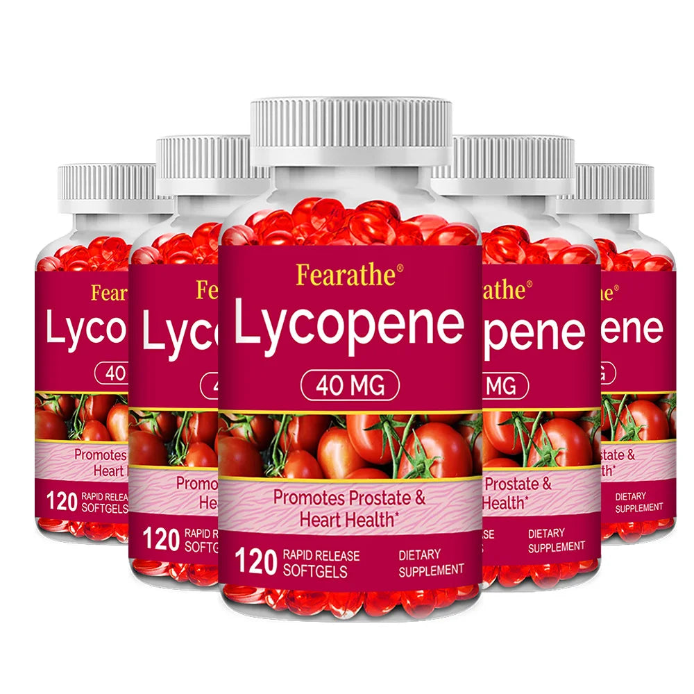 Tecepec Lycopene 40mg – Antioxidant & Immune Capsules Lycopene Supplement Qst 120 count-5 bottle