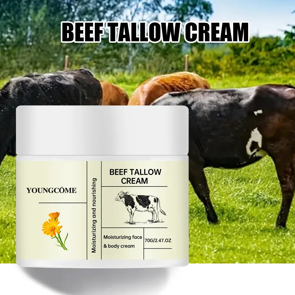 YOUNGCOME Beef Tallow Face Cream – Brightening & Moisturizing Face Moisturizing Cream Qst