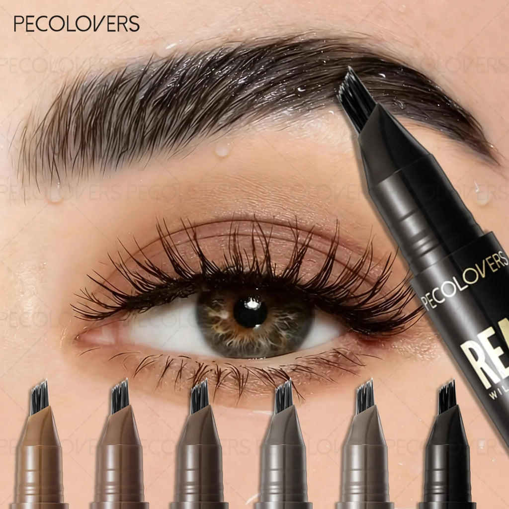 Fluffy Quick-Dry Liquid Eyebrow Pen – Natural Wild Brow Look Liquid Eyebrow Pen Qme