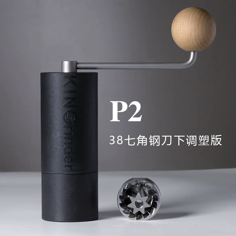 KINGrinder P0/P2 Manual Coffee Grinder – Stainless Steel Burr Manual Coffee Grinder Qst P2