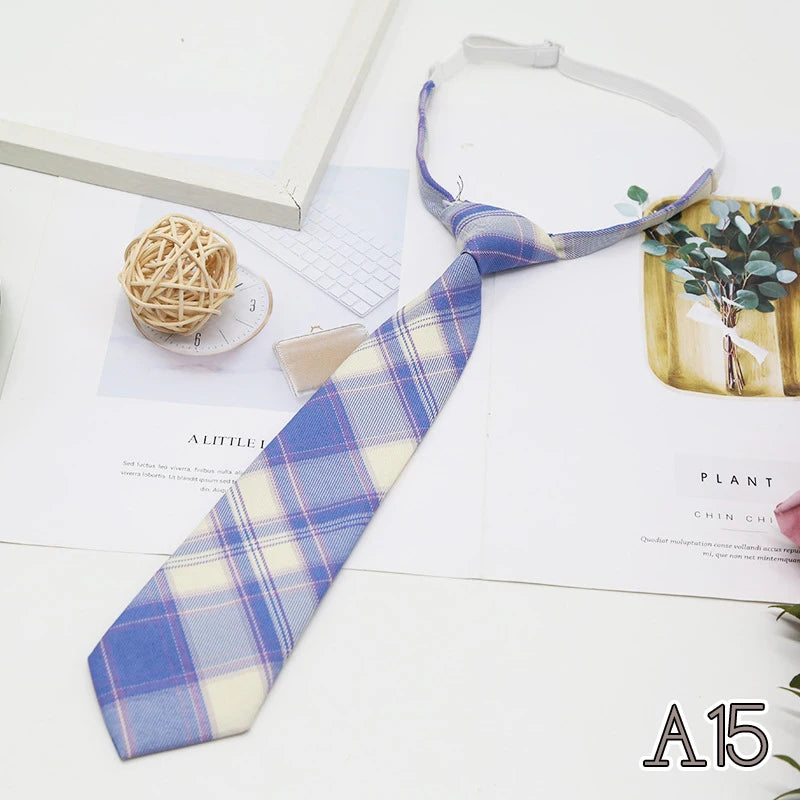 Women's JK Plaid Bow Tie Detachable Collar – College Style Detachable Bow Tie Qst A15