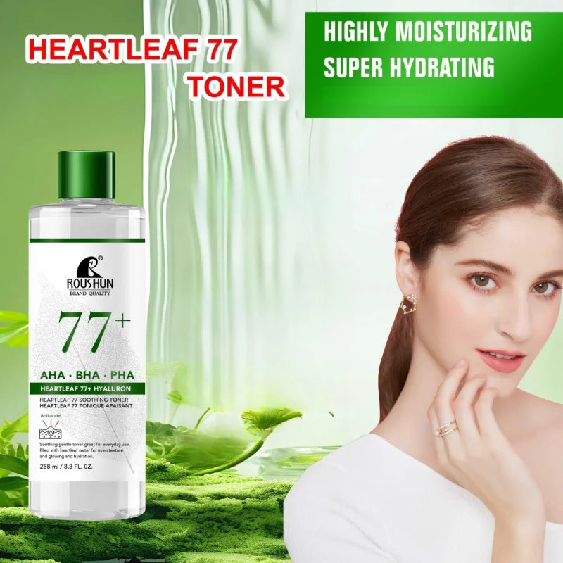 ROUSHUN AHA BHA PHA 77+ Toner 258ml – Hydrating Facial Water Facial Toner Qst