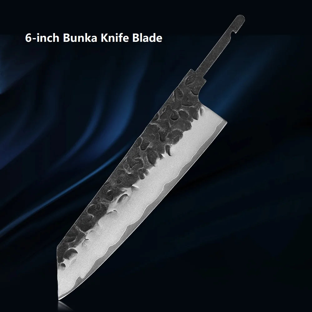 Hand Forged Japanese Chef Knife Blank Blade | Full Tang DIY Knife Blank Blade Qst 6 inch Bunka