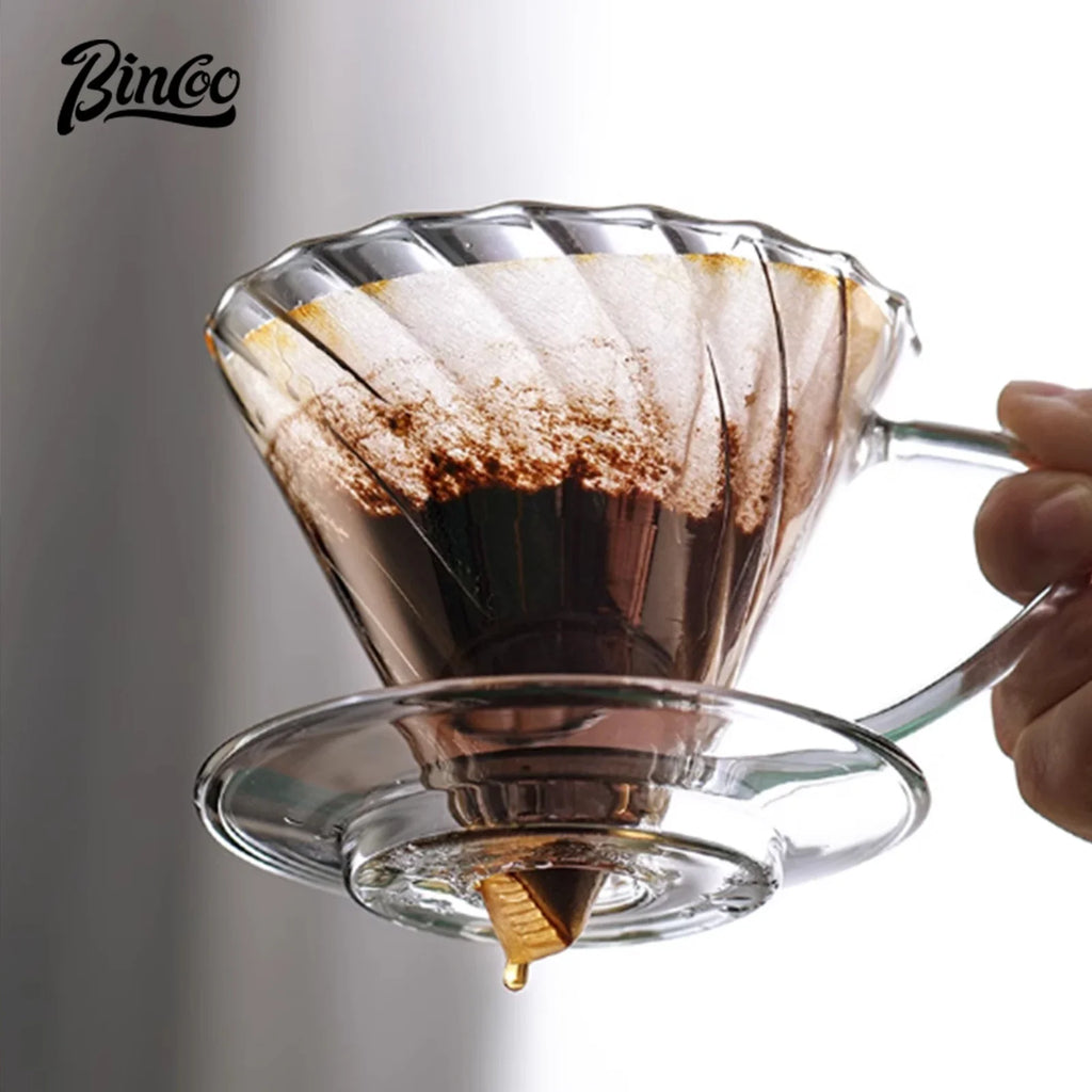 Bincoo Glass Pour-Over Coffee Set – Dripper & Sharing Pot Pour Over Coffee Set Qst