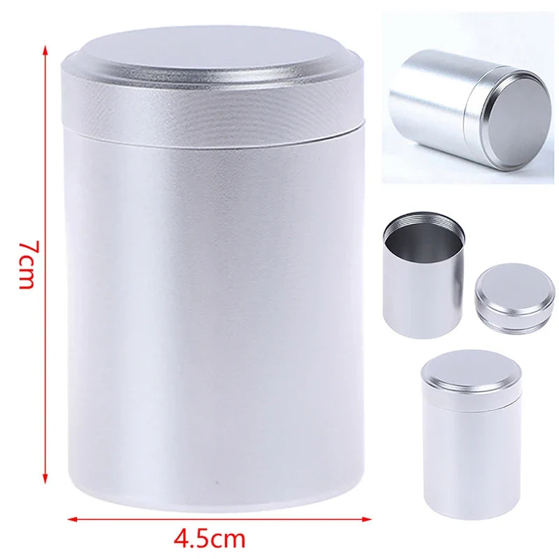 Silver Airtight Aluminum Herb Stash Container – 65×45mm Herb Storage Container Qme