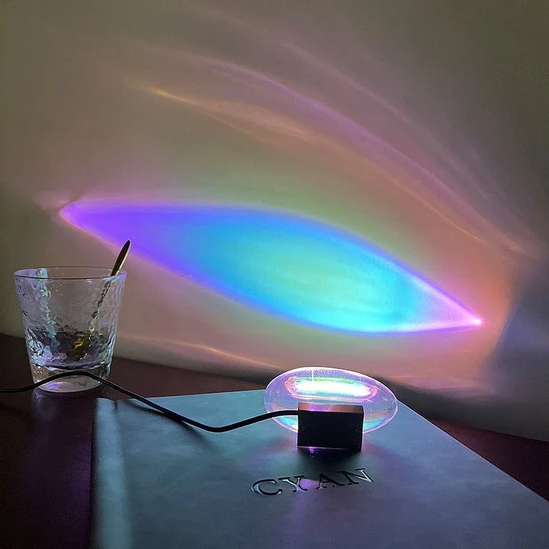 Sunset Projection LED Night Light – Acrylic USB Bedside Lamp LED Night Light Qme RGB S