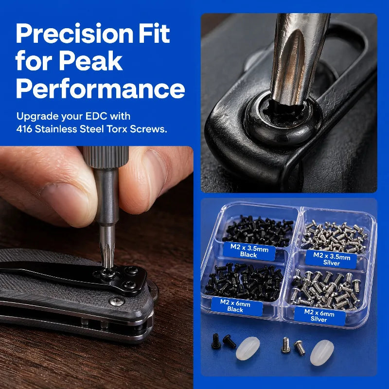 Stainless Steel T6 Pocket Clip Screws for BM Bugout 535 ZT Knife Knife Clip Screws Qst