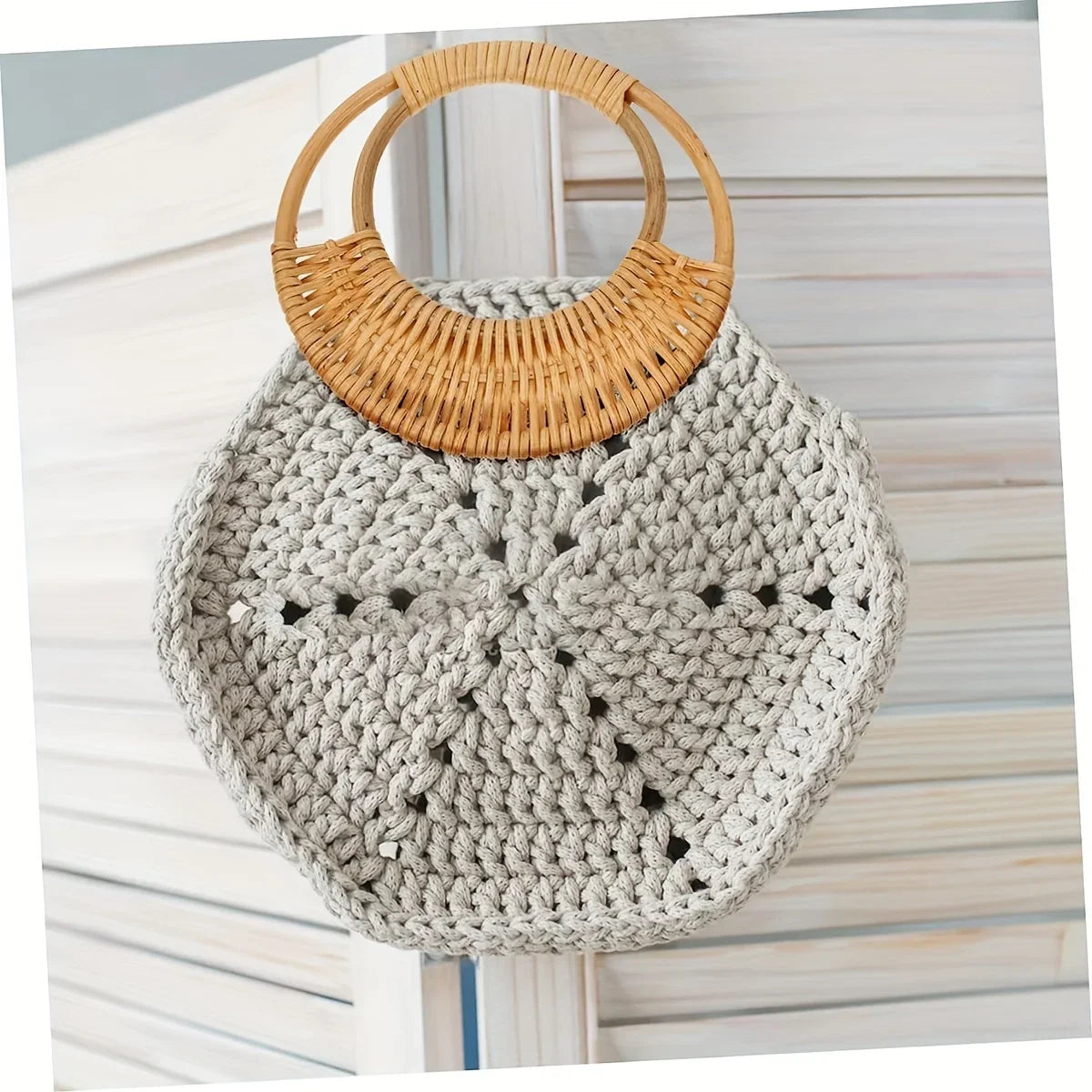 Circular Rattan Bag Handles – DIY Wicker Woven Accessories 2 Pcs Bag Handles Qme