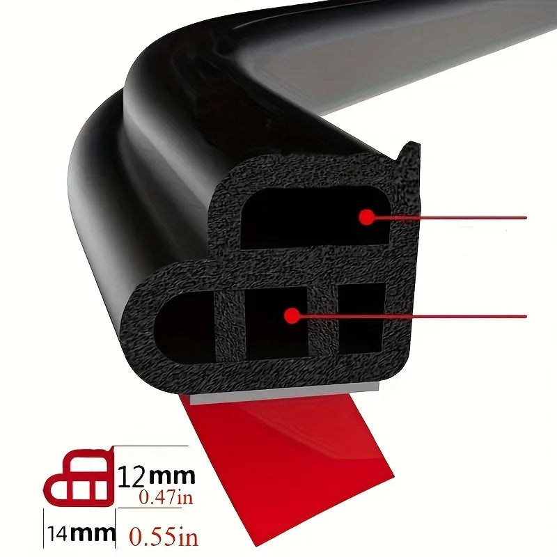 Car Door Rubber Seal Strip L-Type Double Layer Weatherstrip Door Seal Weatherstrip Qme