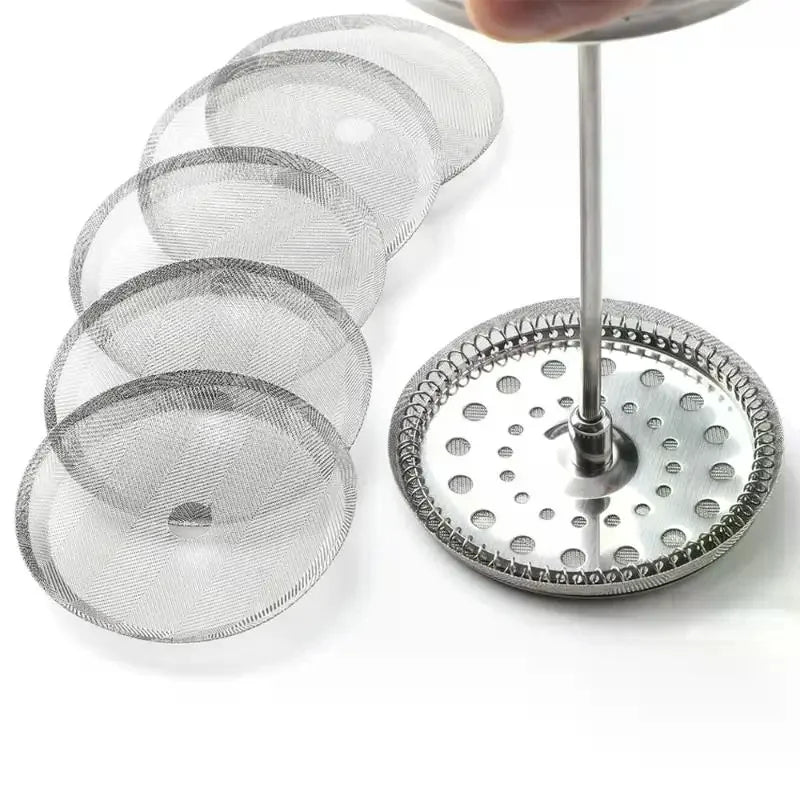 Reusable Stainless Steel French Press Filter Screen – Fine Mesh French Press Filter Qme