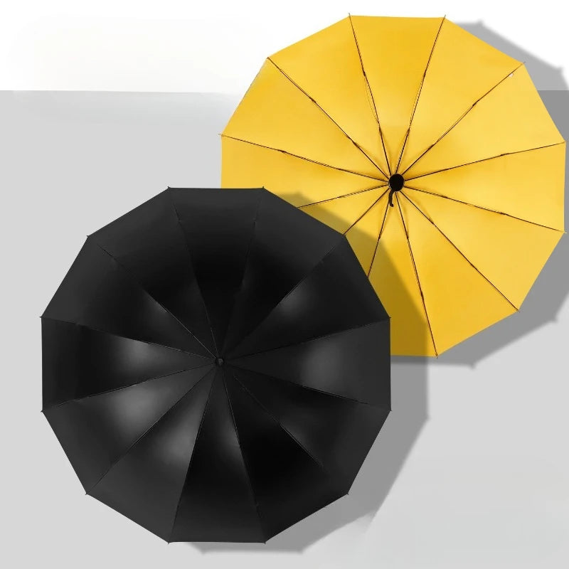 128cm Large Windproof Reversible Rain & Sun Umbrella – Unisex Windproof Rain Umbrella Qst