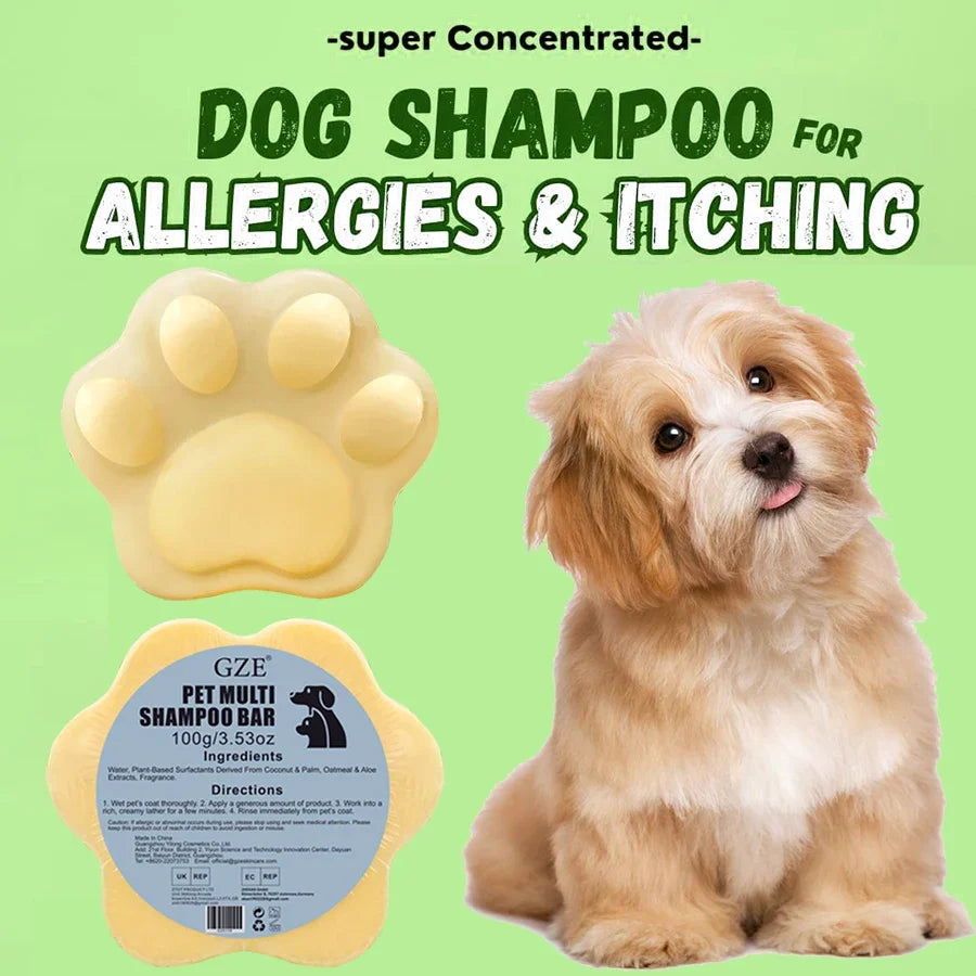 GZE 2-in-1 Pet Shampoo & Conditioner Bar for Dogs & Cats Pet Shampoo Bar Qme