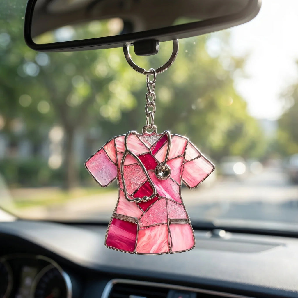 Acrylic Nurse Uniform Keychain Pendant Tag | Cute Gift Acrylic Keychain Charm Qme