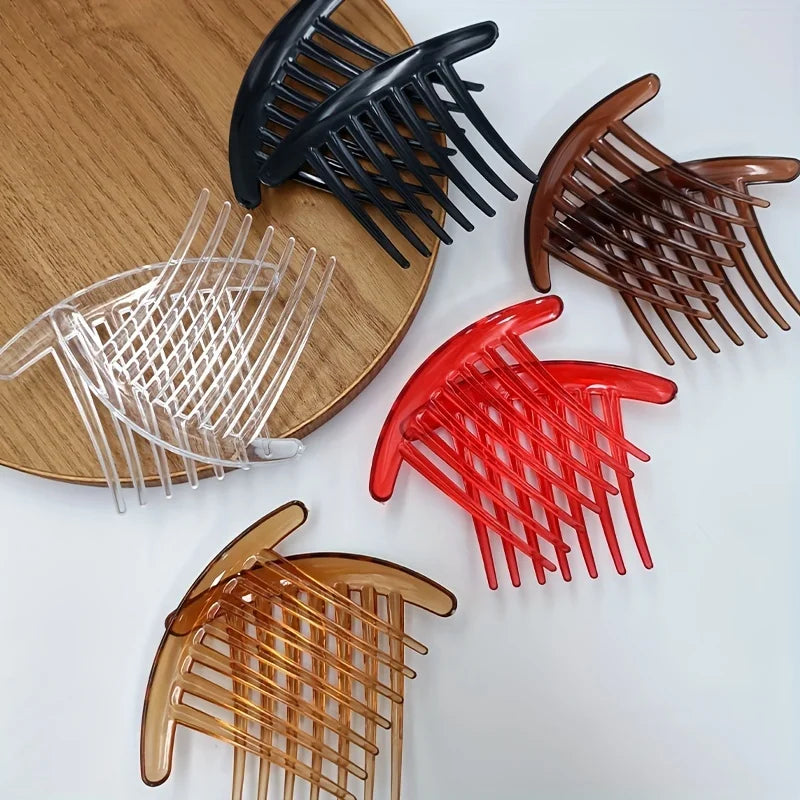 Seven-Tooth Comb Brush for All Hairstyles – Durable Plastic Hair Comb Brush Qme